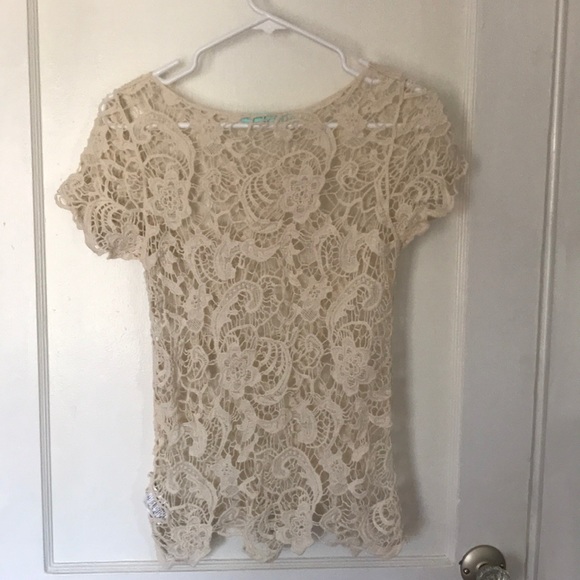 Cream Lace Maurices Top - Picture 3 of 3